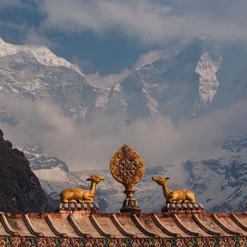 Kantega mountain from Tengboche monastery, Nepal