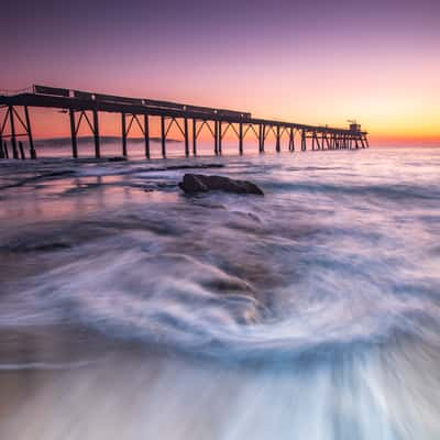 Catherine Hill Bay jetty sunrise New South Wales, Australia