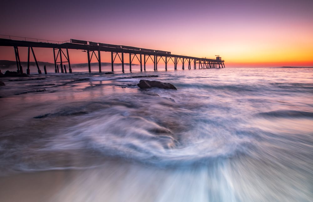 Catherine Hill Bay jetty sunrise New South Wales, Australia