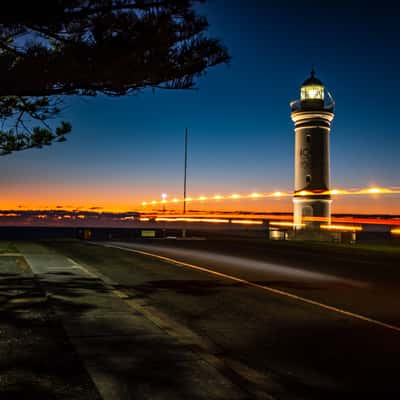 Kiama Lighthouse Sunrise with Light trails New South Wales, Australia