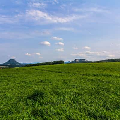 Koenigstein Fortress and the Lilienstein, Germany