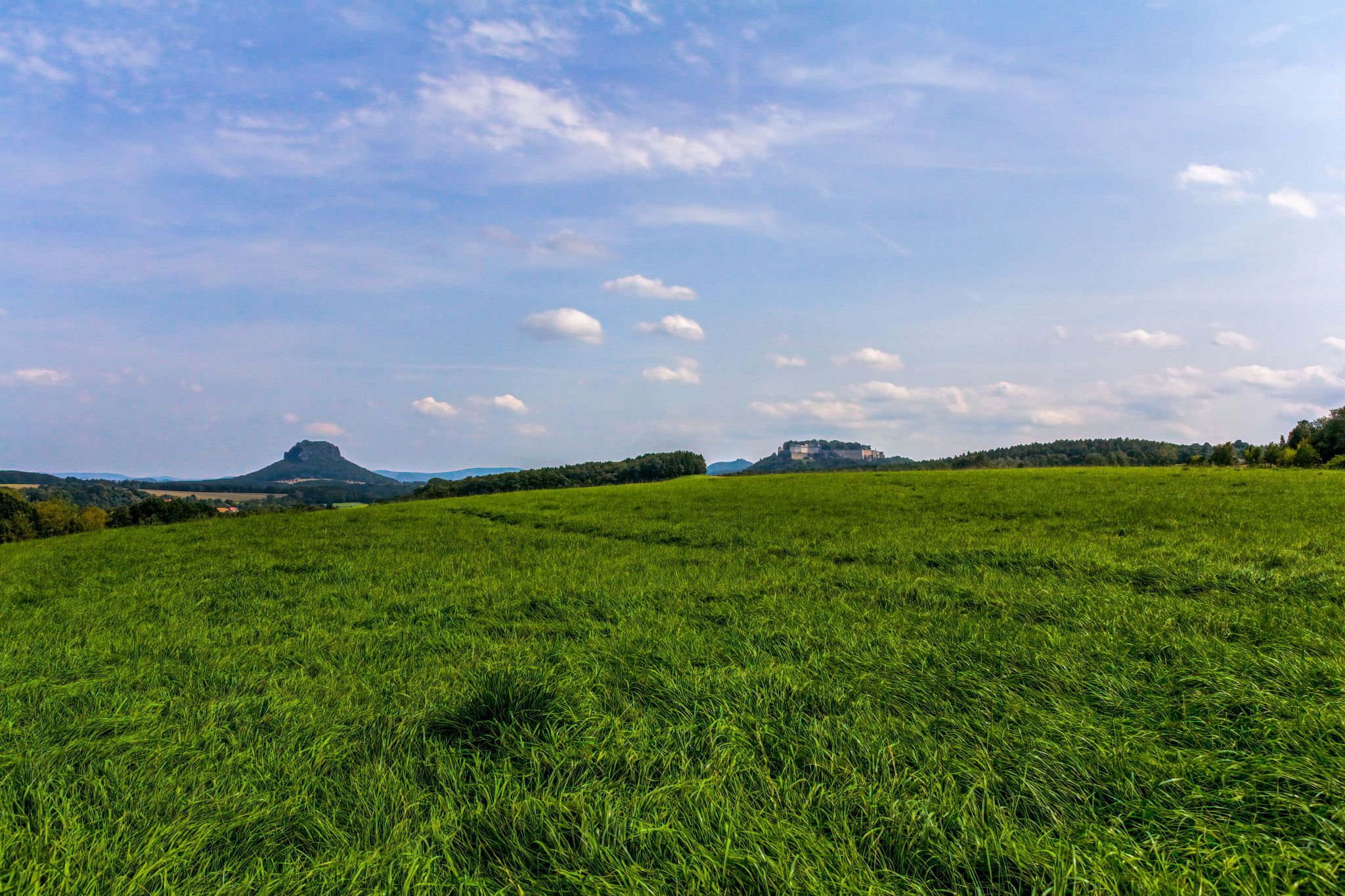 Koenigstein Fortress and the Lilienstein, Germany
