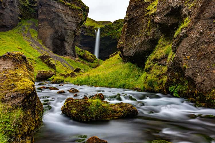 Kvernufoss, the hidden waterfall near Skógafoss