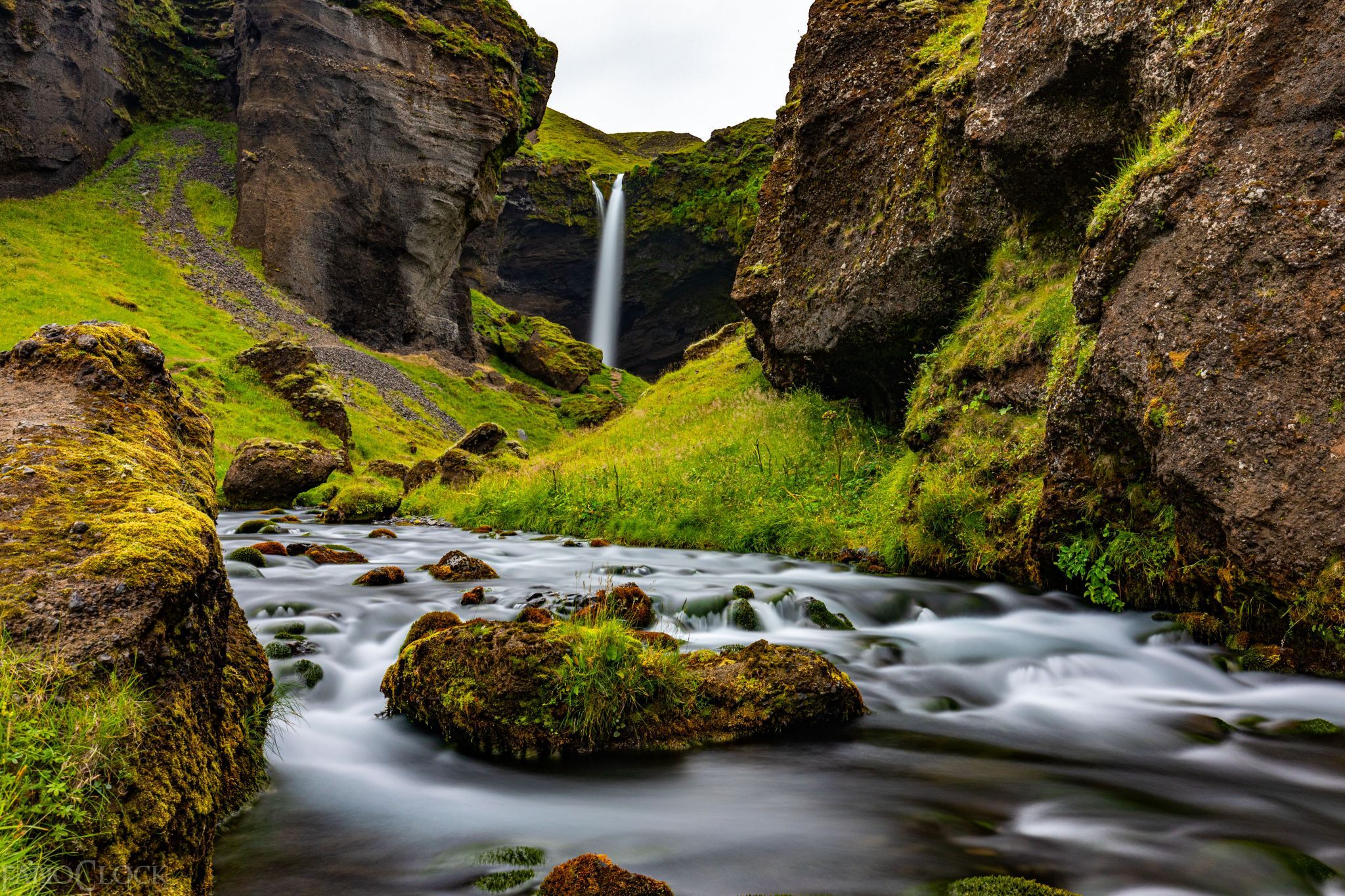 Kvernufoss, the hidden waterfall near Skógafoss, Iceland