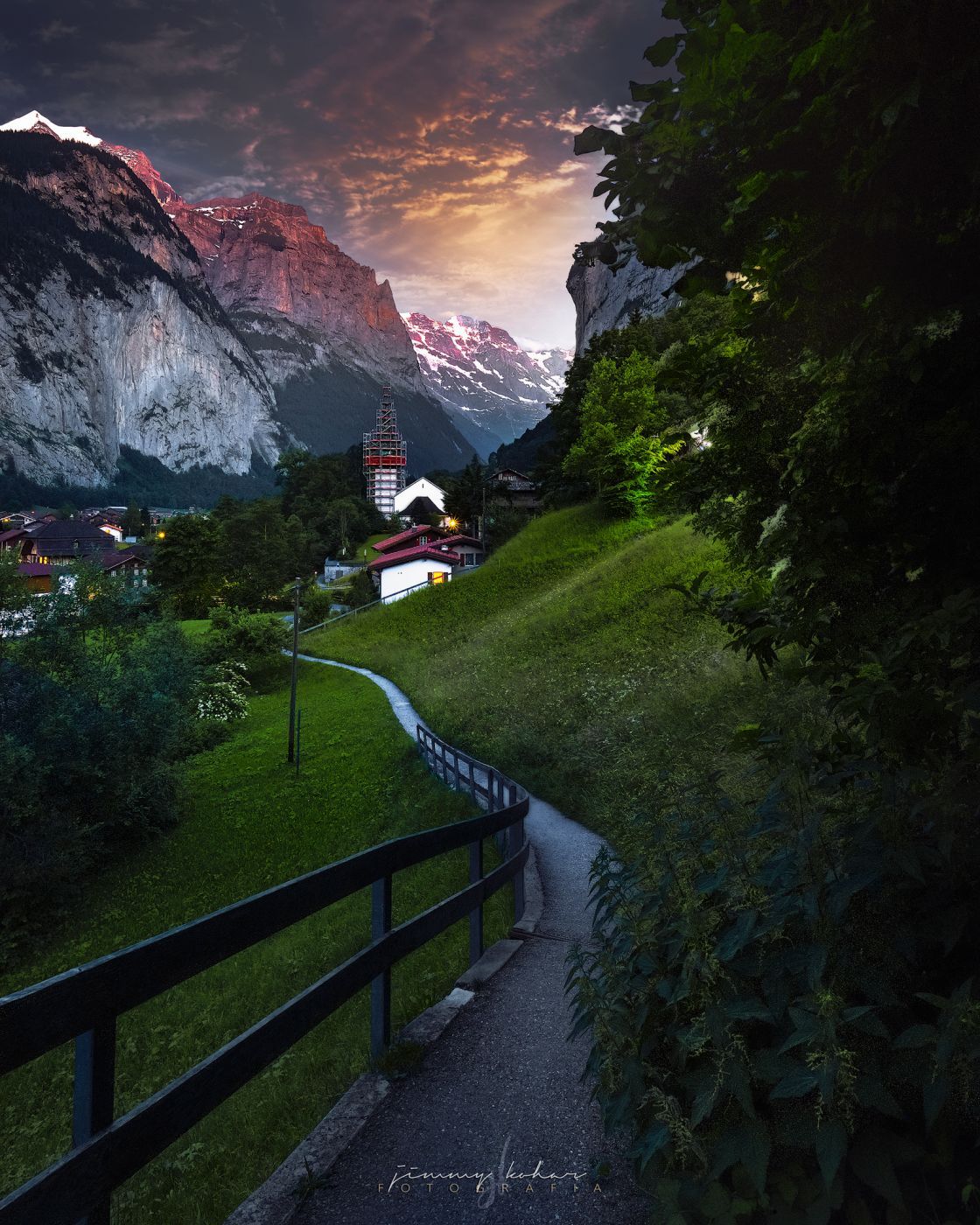 Lauterbrunnen from Fuhren View Point, Switzerland