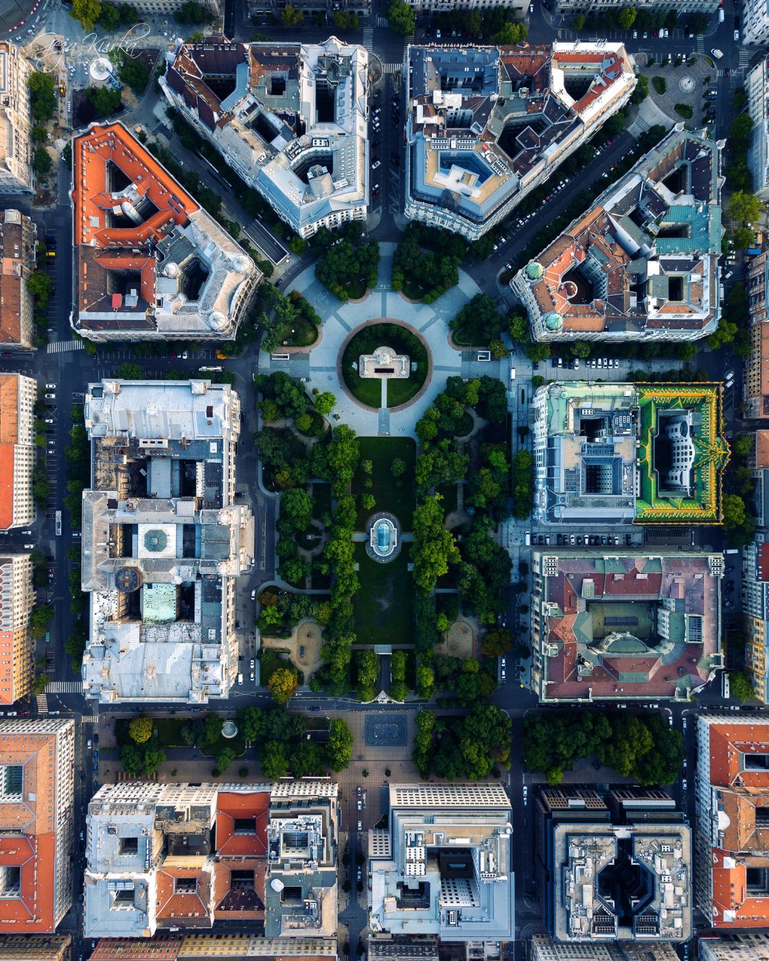Liberty square look down, Hungary