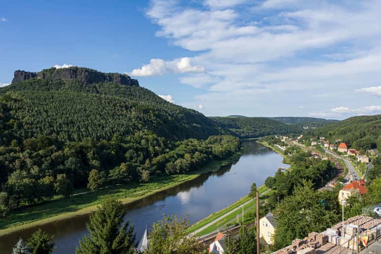 Lilienstein as seen from Königstein (Sachsen)