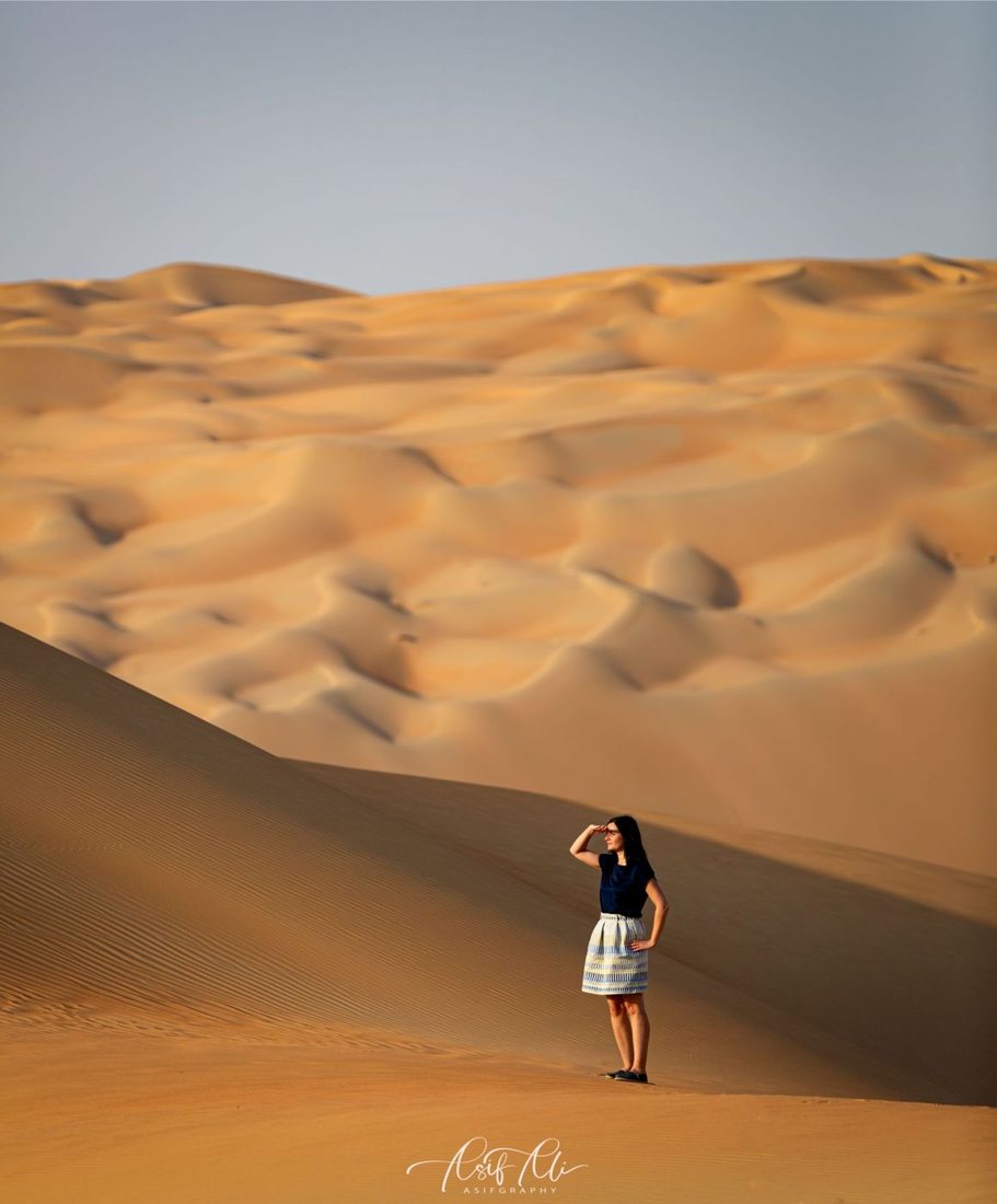 UAE Sand Dunes; Liwa Desert Sand Dune In Abu Dhabi, Dubai