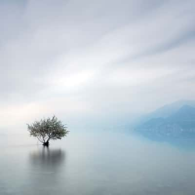 Looking up Lake Como, Italy