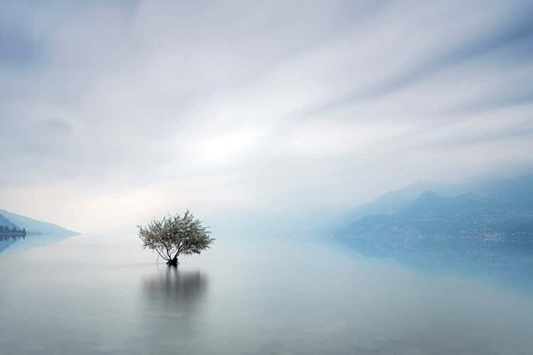 Looking up Lake Como