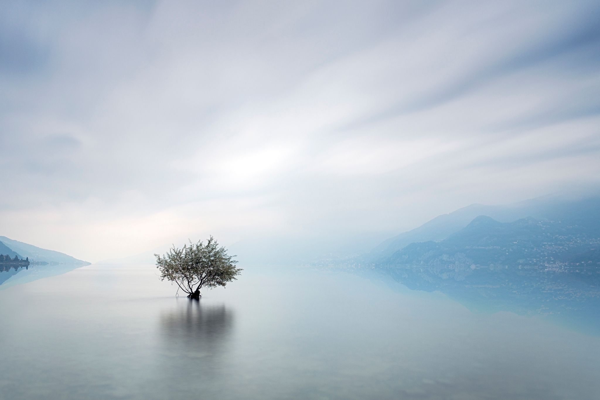 Looking up Lake Como, Italy