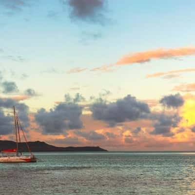 Mahebourg bay seen from 'Le Preskil', Mauritius