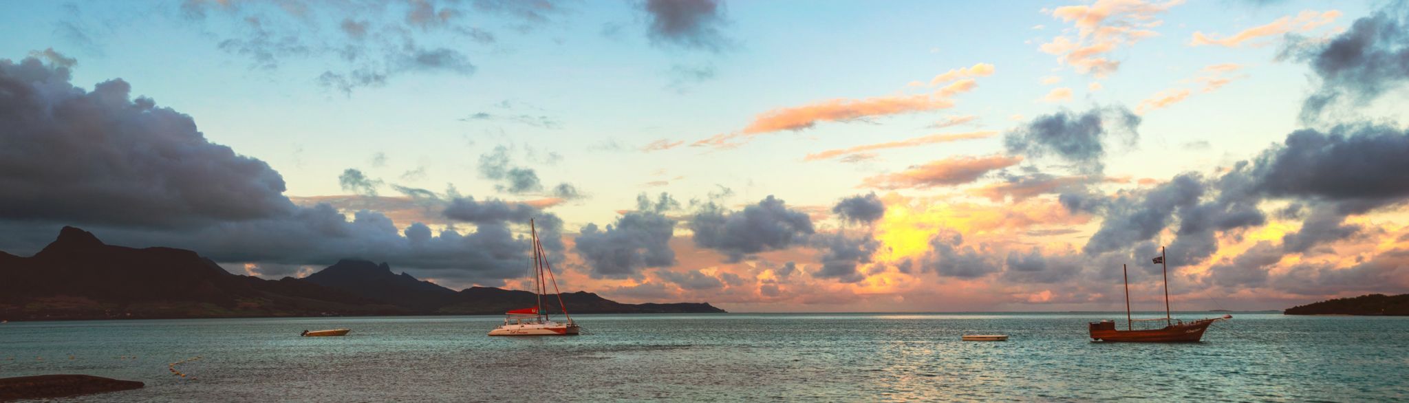 Mahebourg bay seen from 'Le Preskil', Mauritius