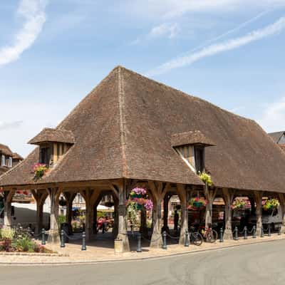 Markthalle in Lyons-la-Forêt, France