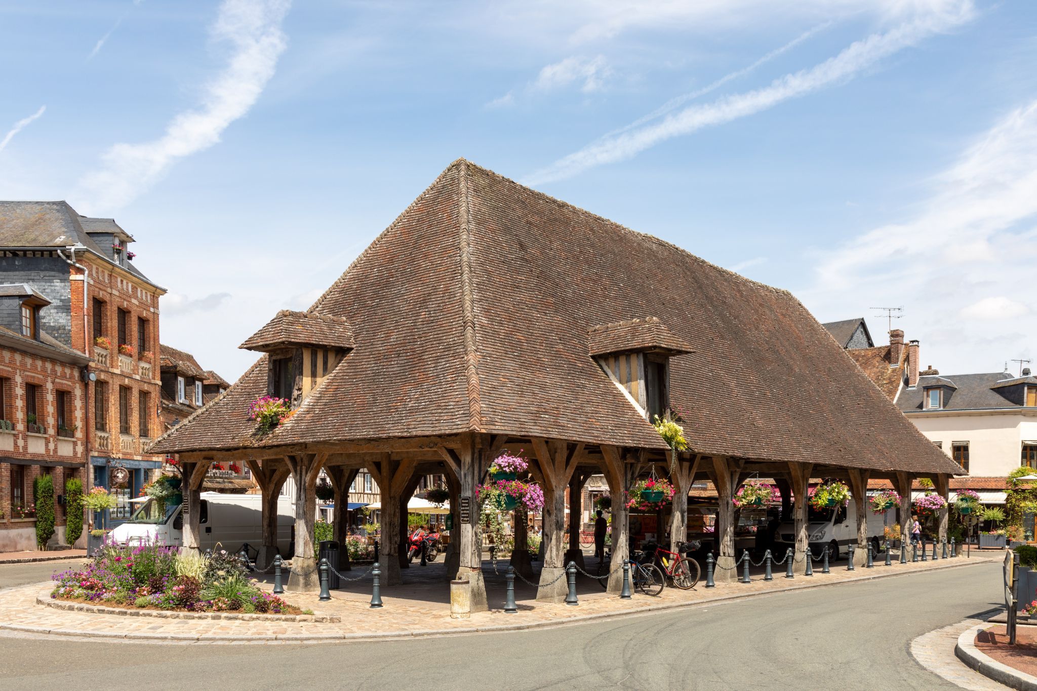 Markthalle in Lyons-la-Forêt, France