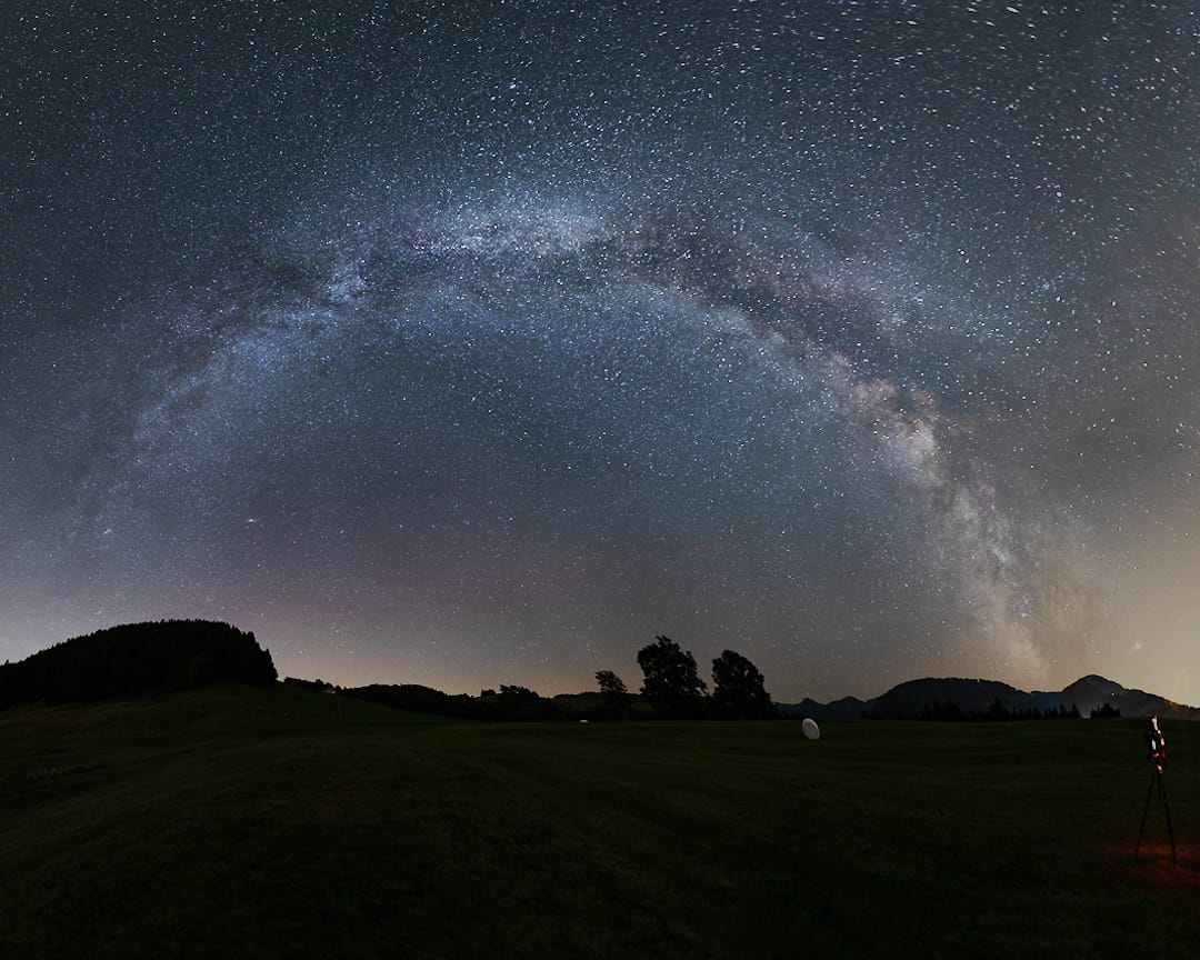 Milky Way View on Meadow, Oberstaufen, Germany