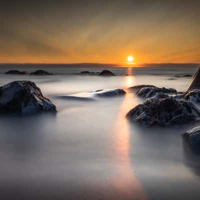 Midnight Sun in Vikten, Lofoten, Norway