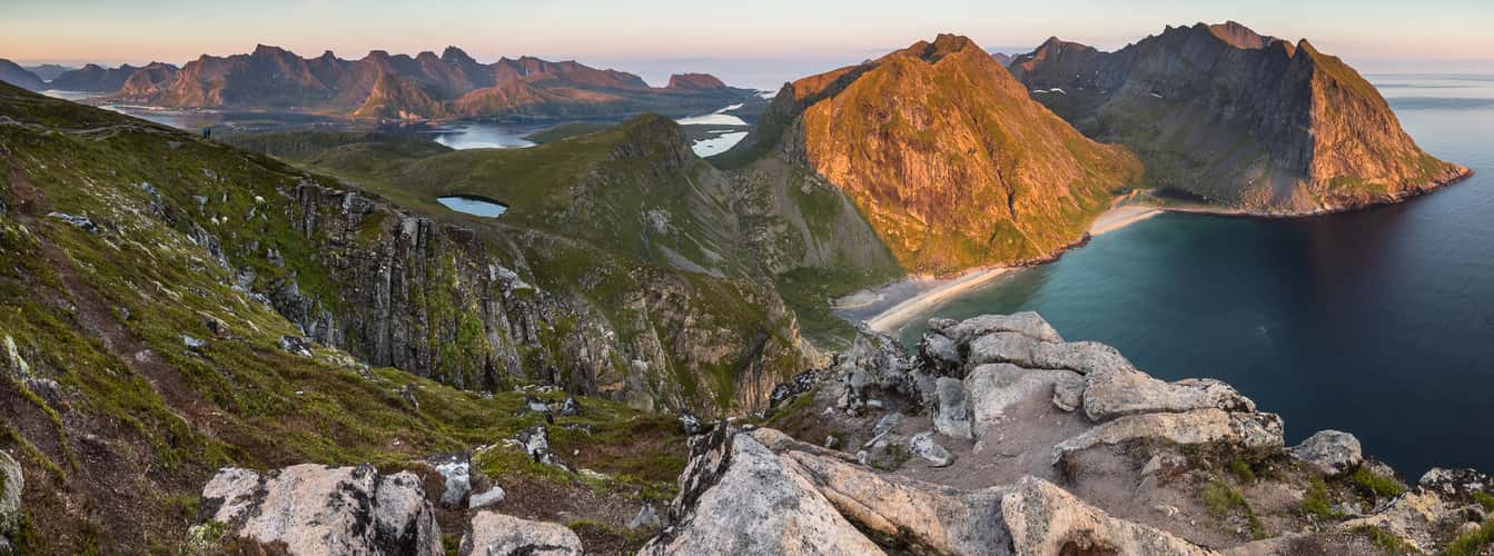 Kvalvika Beach from Mt. Ryten, Lofoten