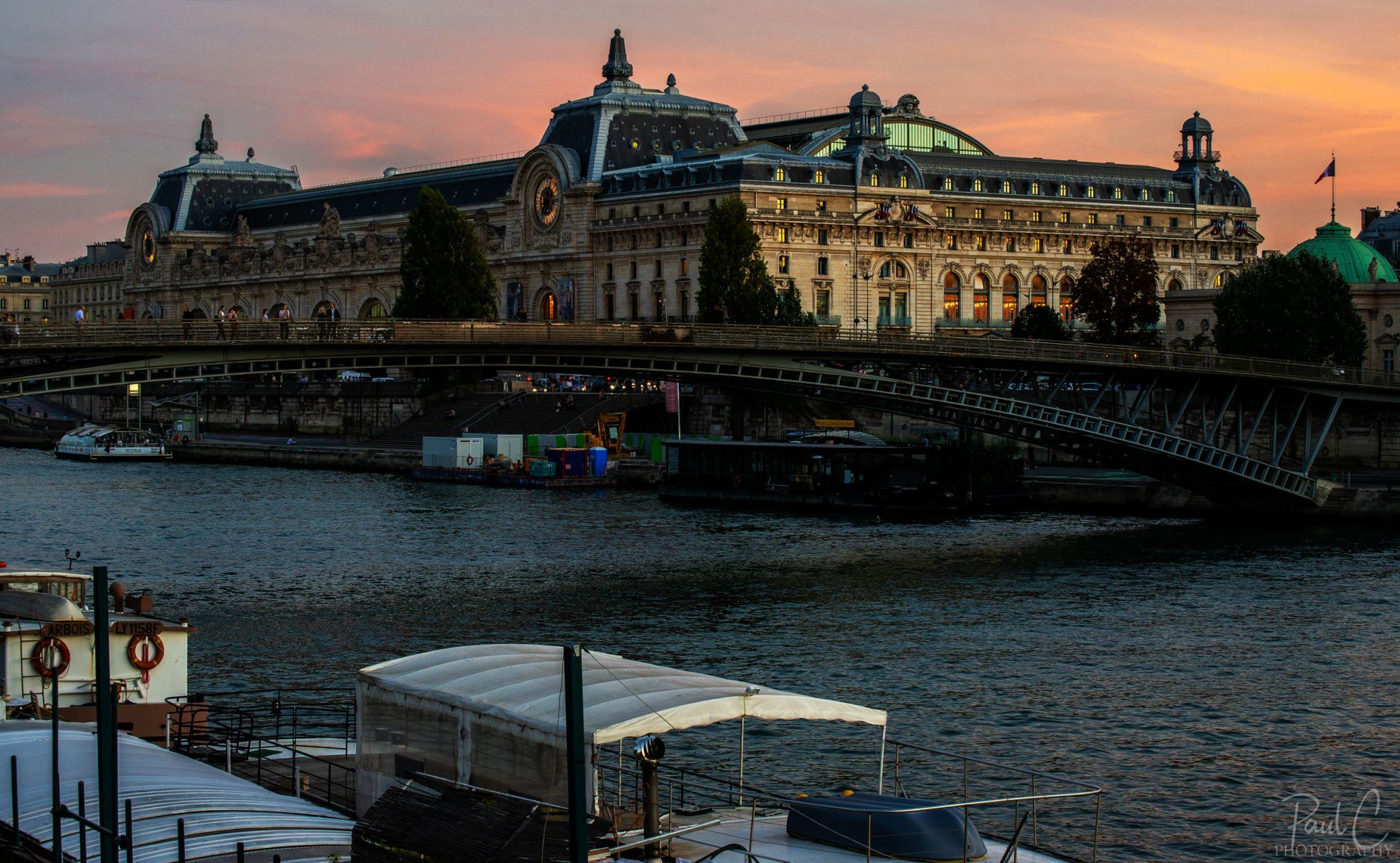 Musee d'Orsay view from the other side of the Seine, France