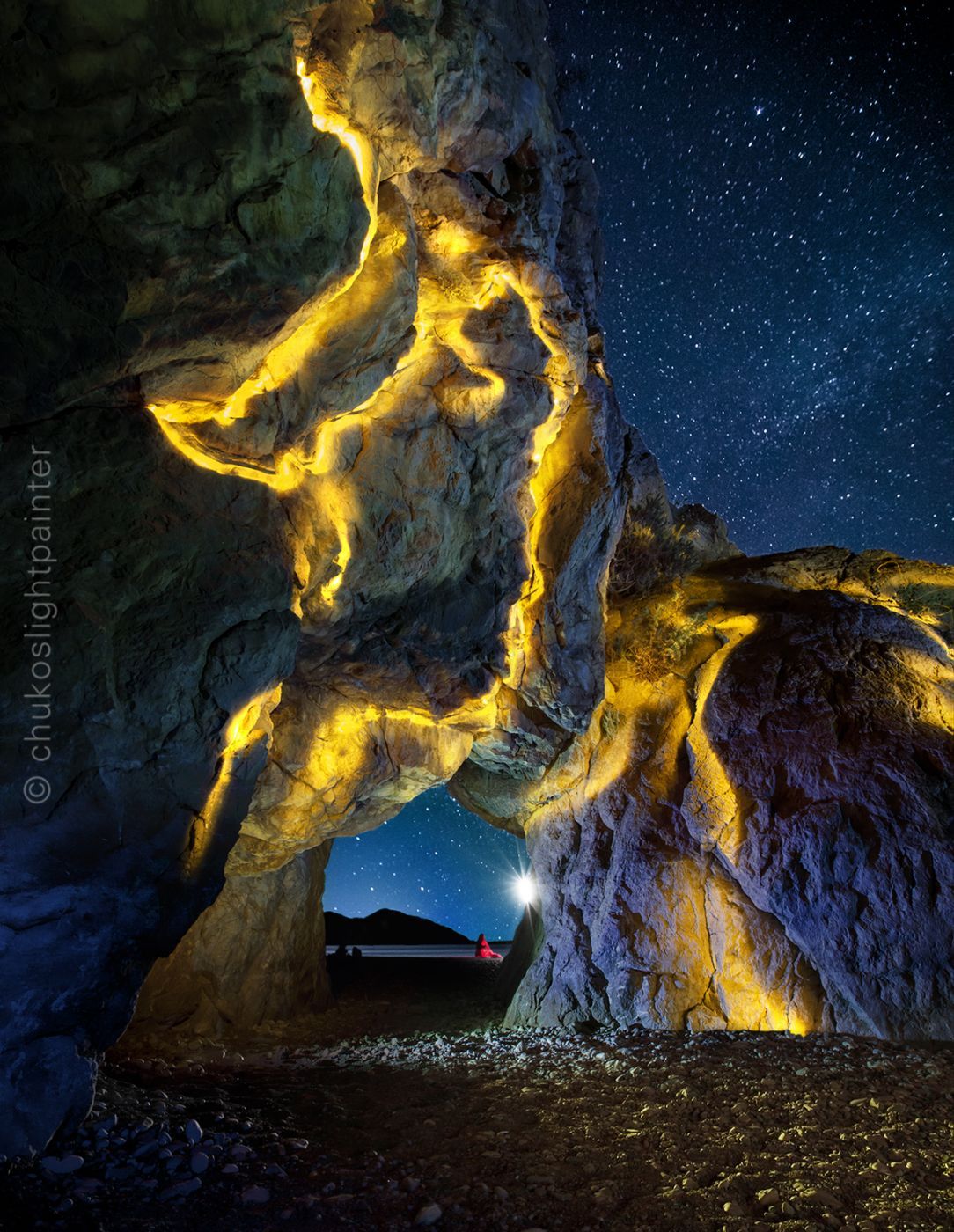 Natural arch in the rock, Cirali beach, Turkey (Türkiye)