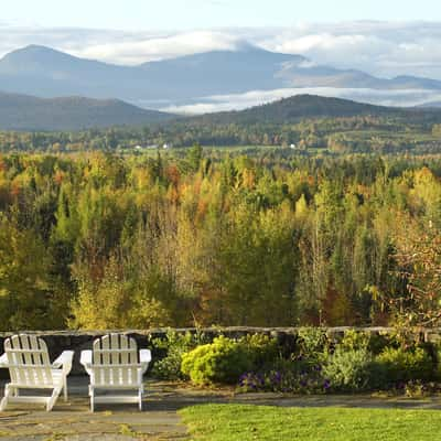 New Hampshire autumn colors at Whitefield, USA