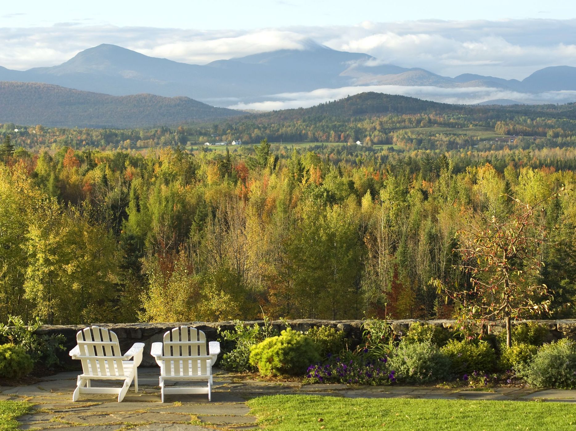 New Hampshire autumn colors at Whitefield, USA