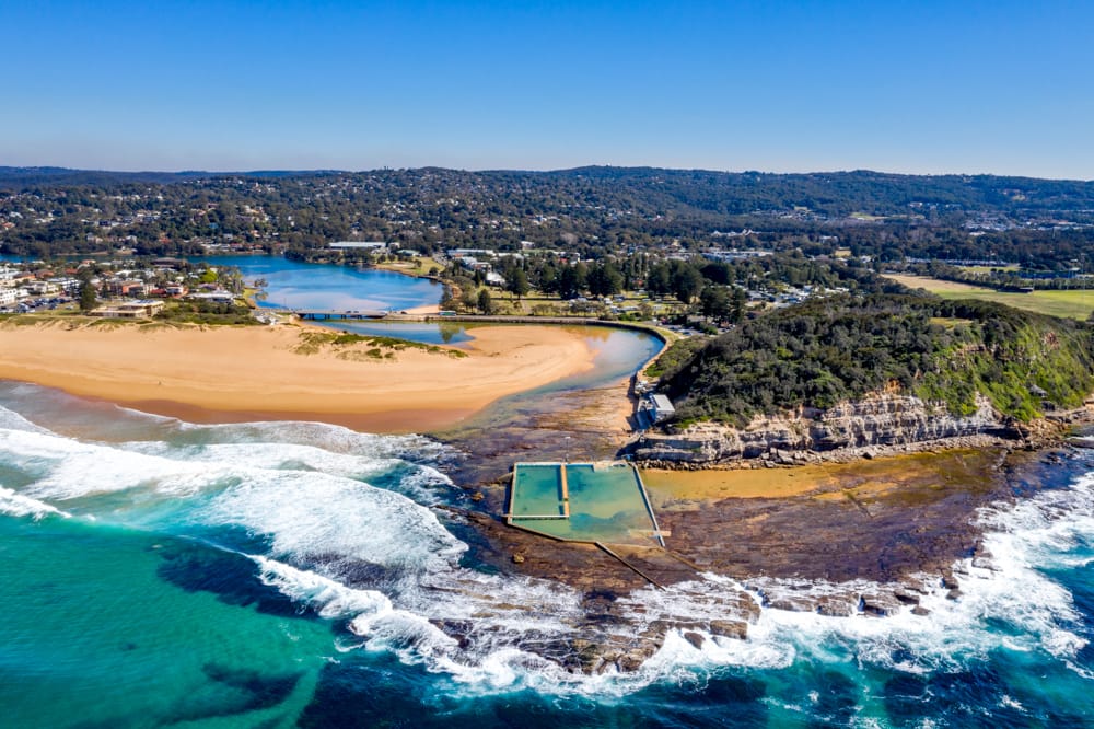 North Narrabeen Ocean Pool Drone Sydney, Australia