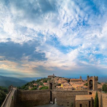 Panoramic view of Montalcino., Italy