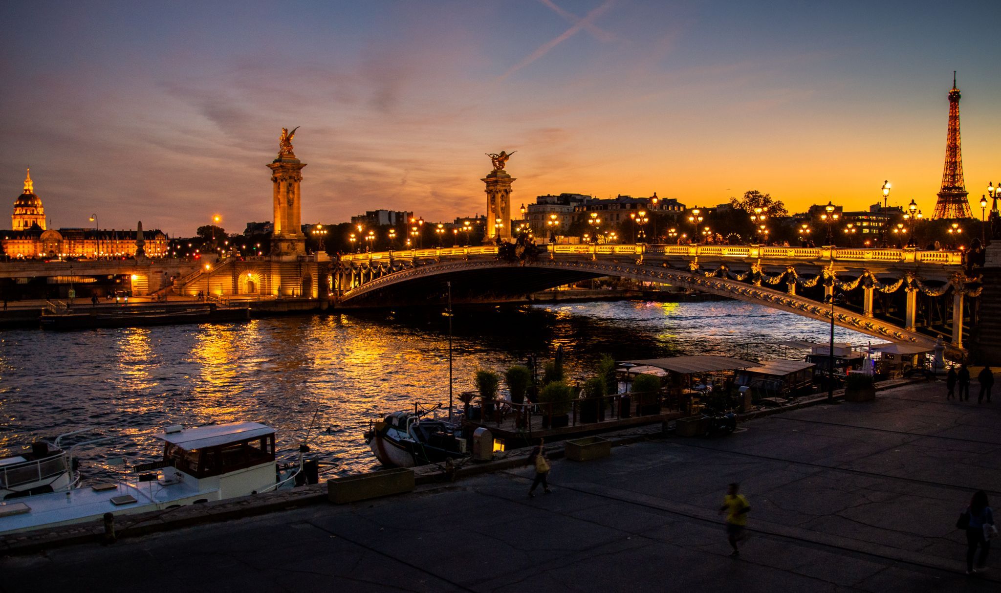 Alexandre III, Invalides and Eiffel Tower, Paris, France