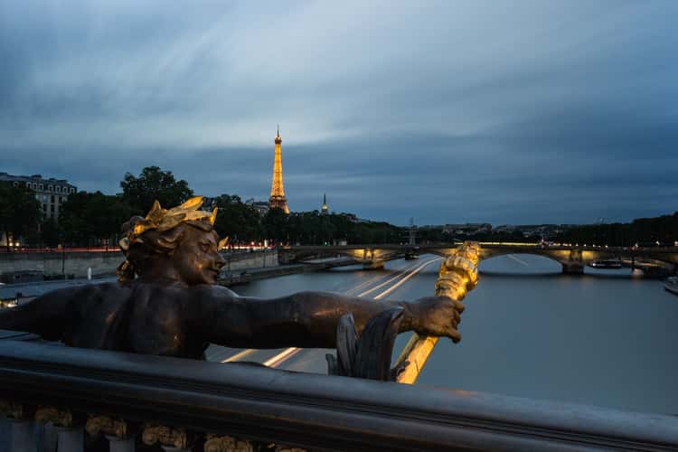 Paris at Night from Pont Alexandre III