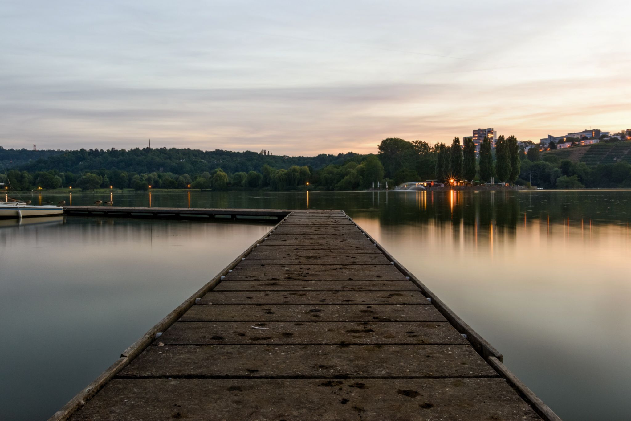 Pier at the Max-Eyth-See, Stuttgart, Germany
