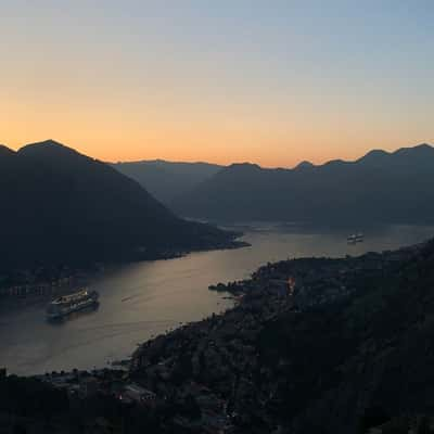 Platform overlooking Kotor Bay, Montenegro