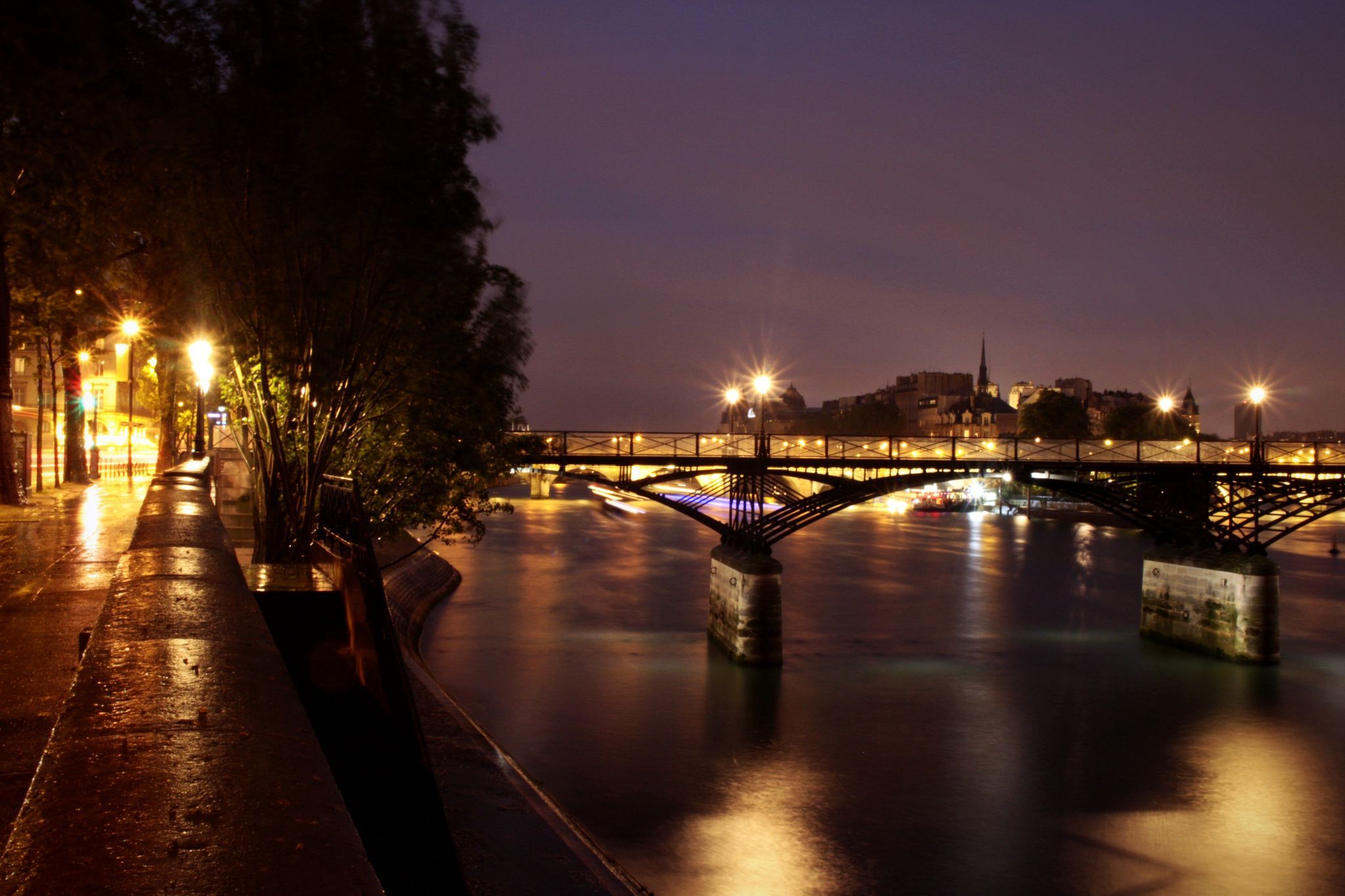 Pont des Arts at night, France