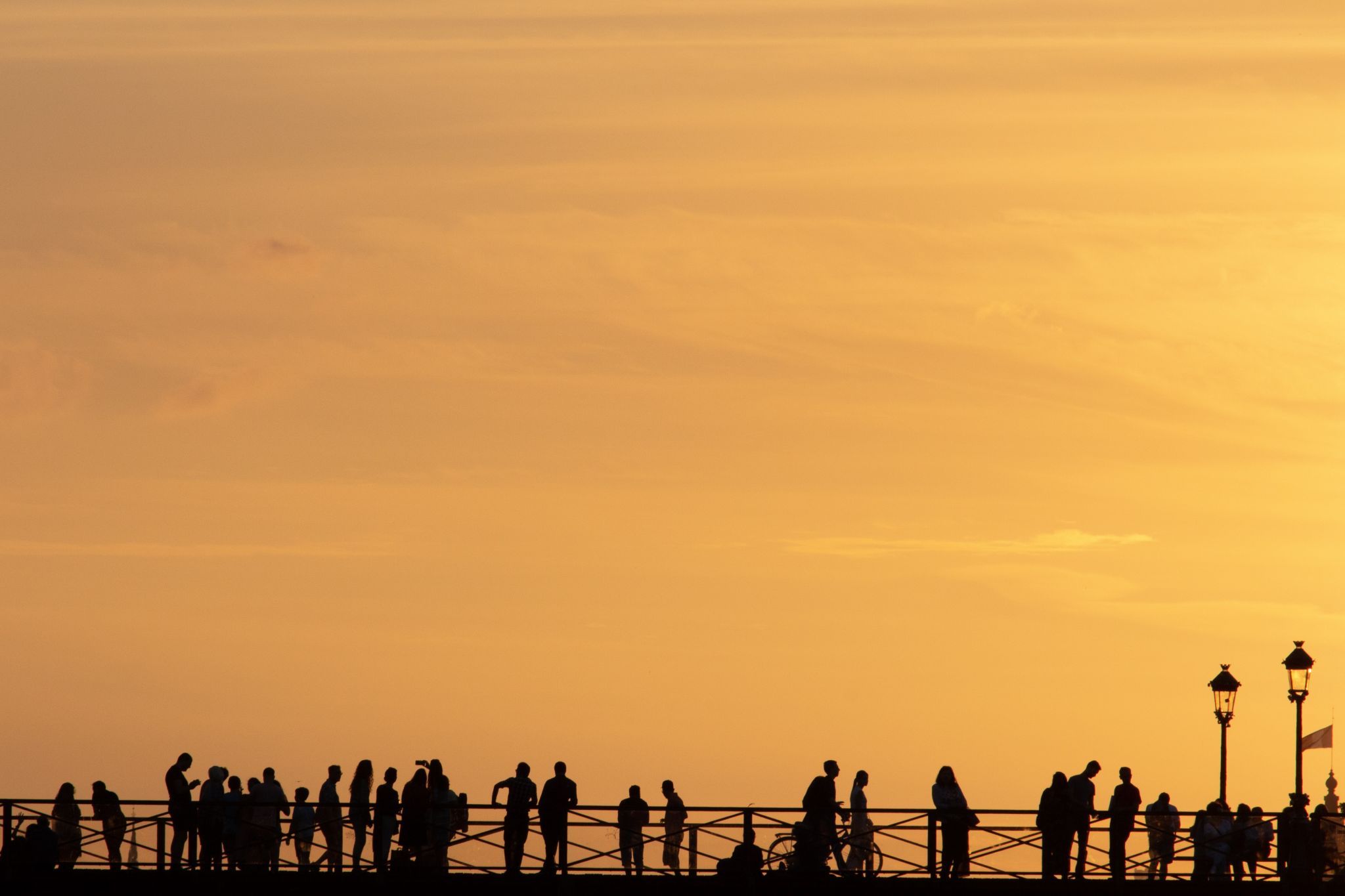 Pont des Arts at sunset, France