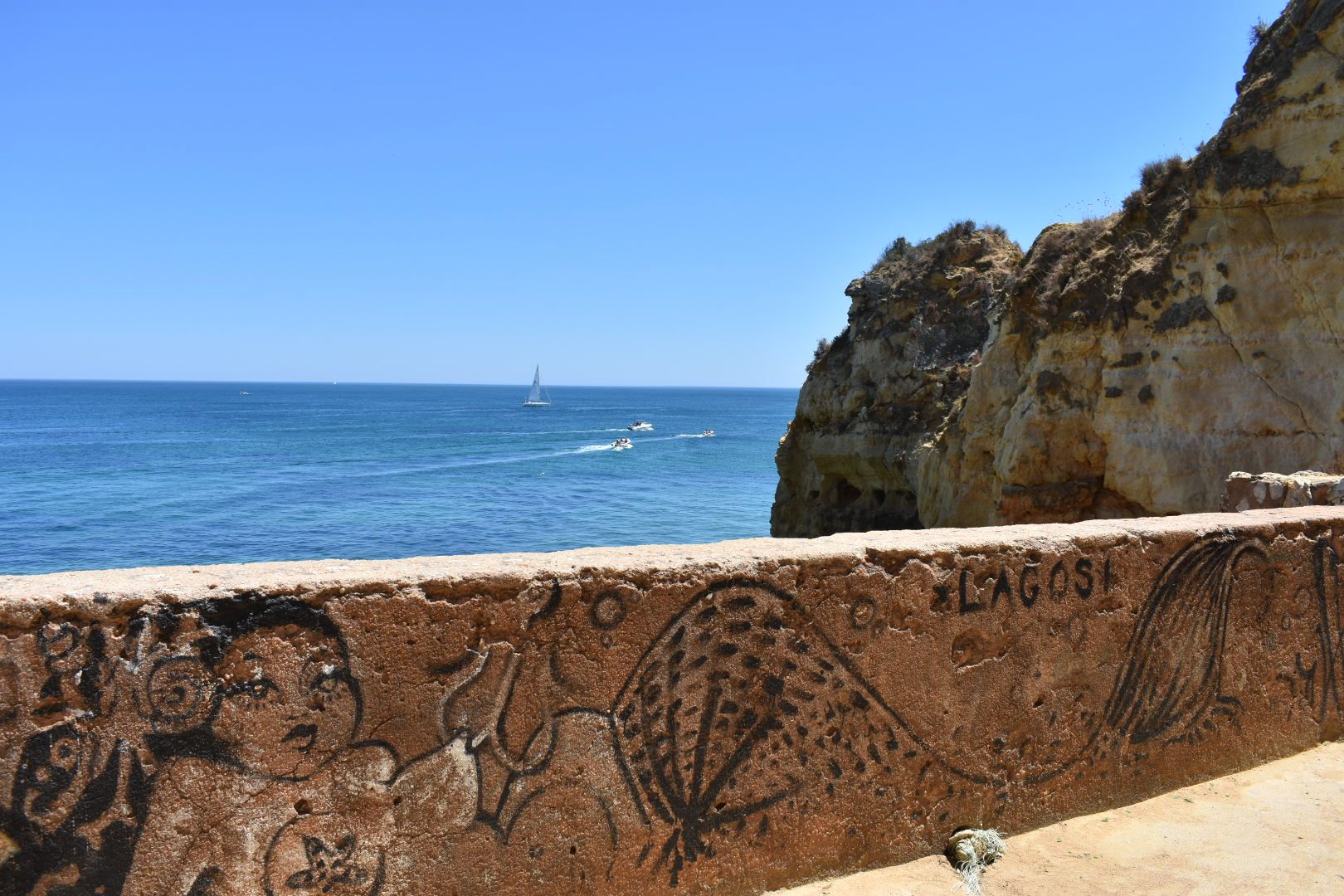Praia Dona ANA , Top view, Portugal