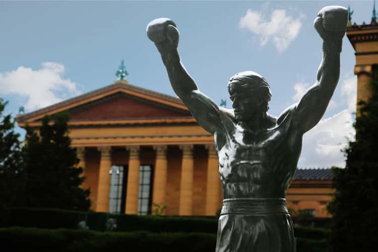 Rocky statue