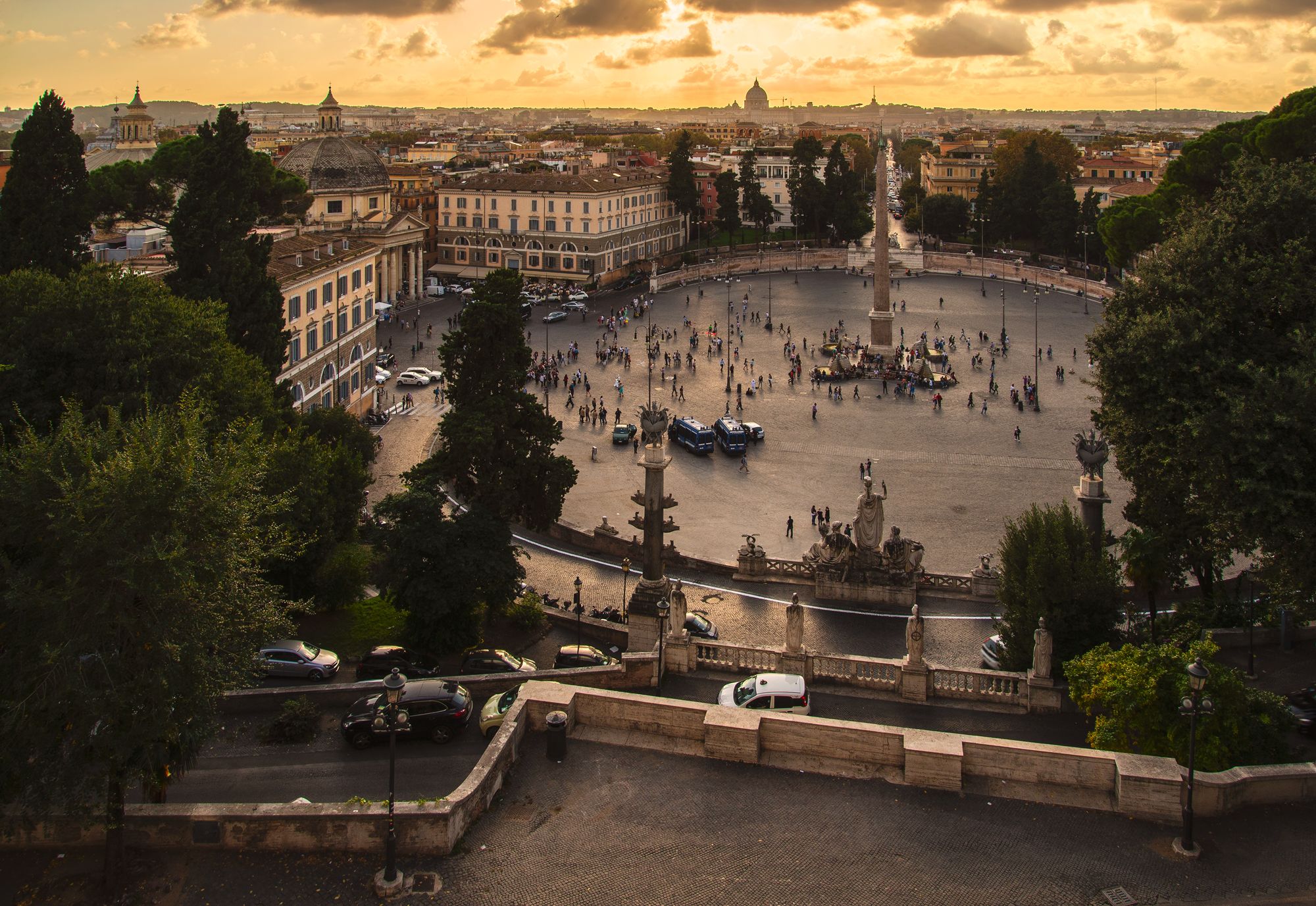 Rome from Terazza del Pincio (Villa Borghese Park), Italy