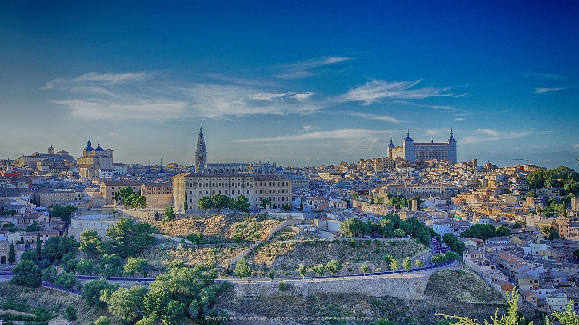 View of Toledo from Mirador del Valle, Spain