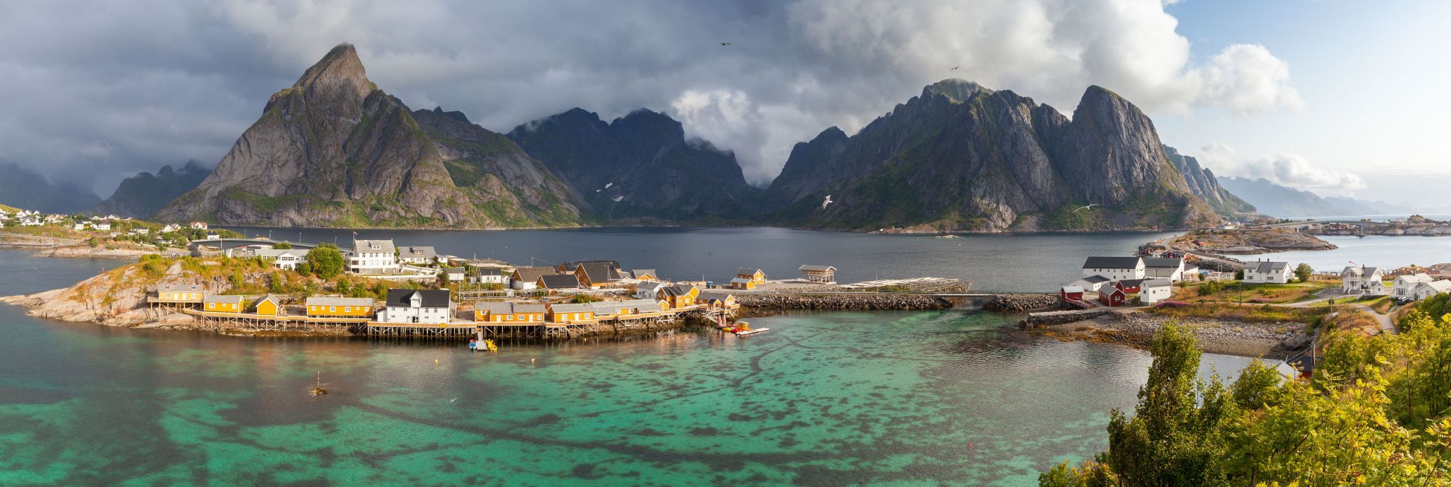 View of Sakrisøy, Norway