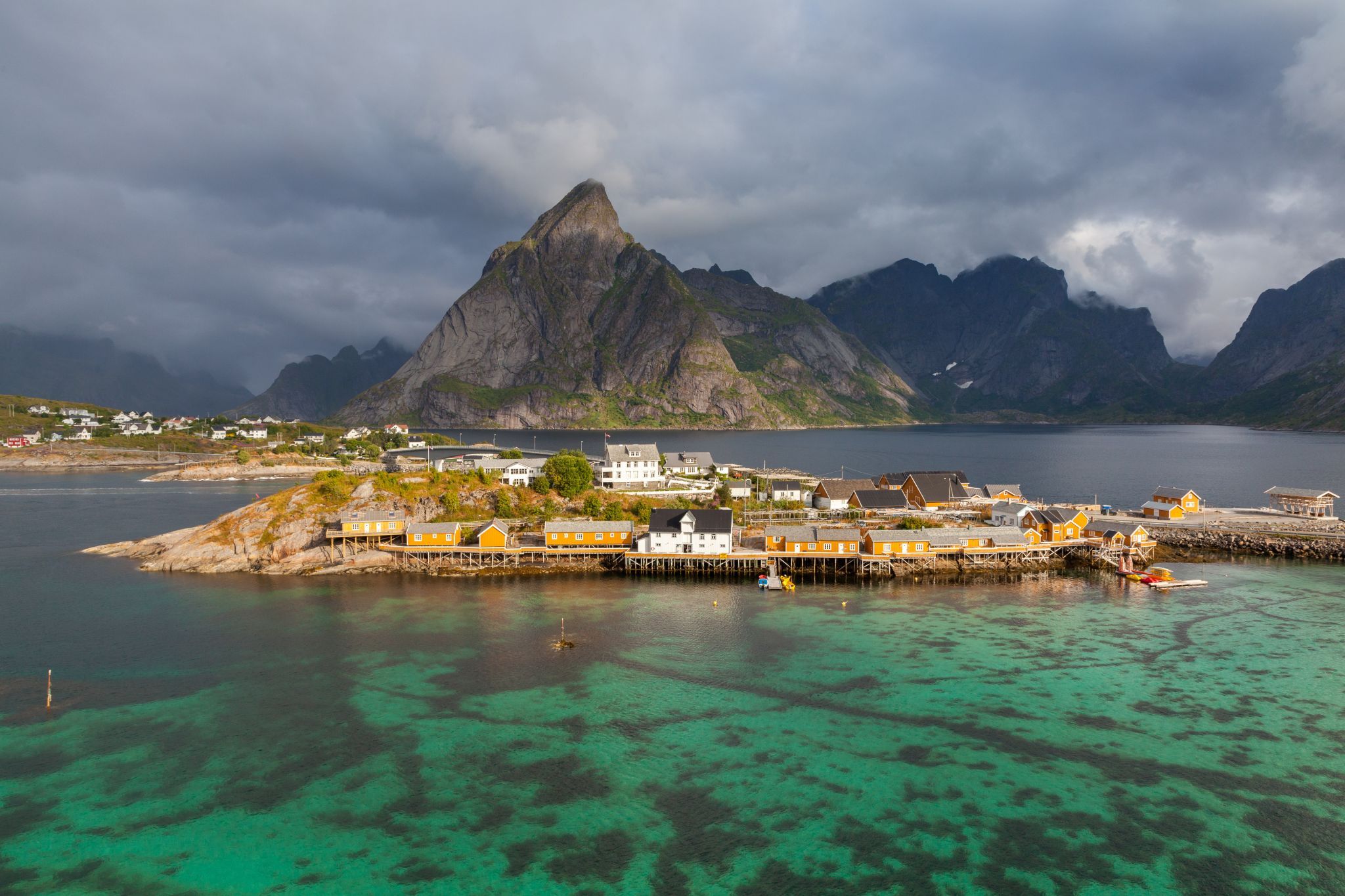 View of Sakrisøy, Norway