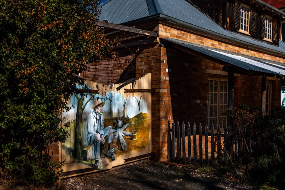 Sofala Old Gold mining town Mural New South Wales, Australia