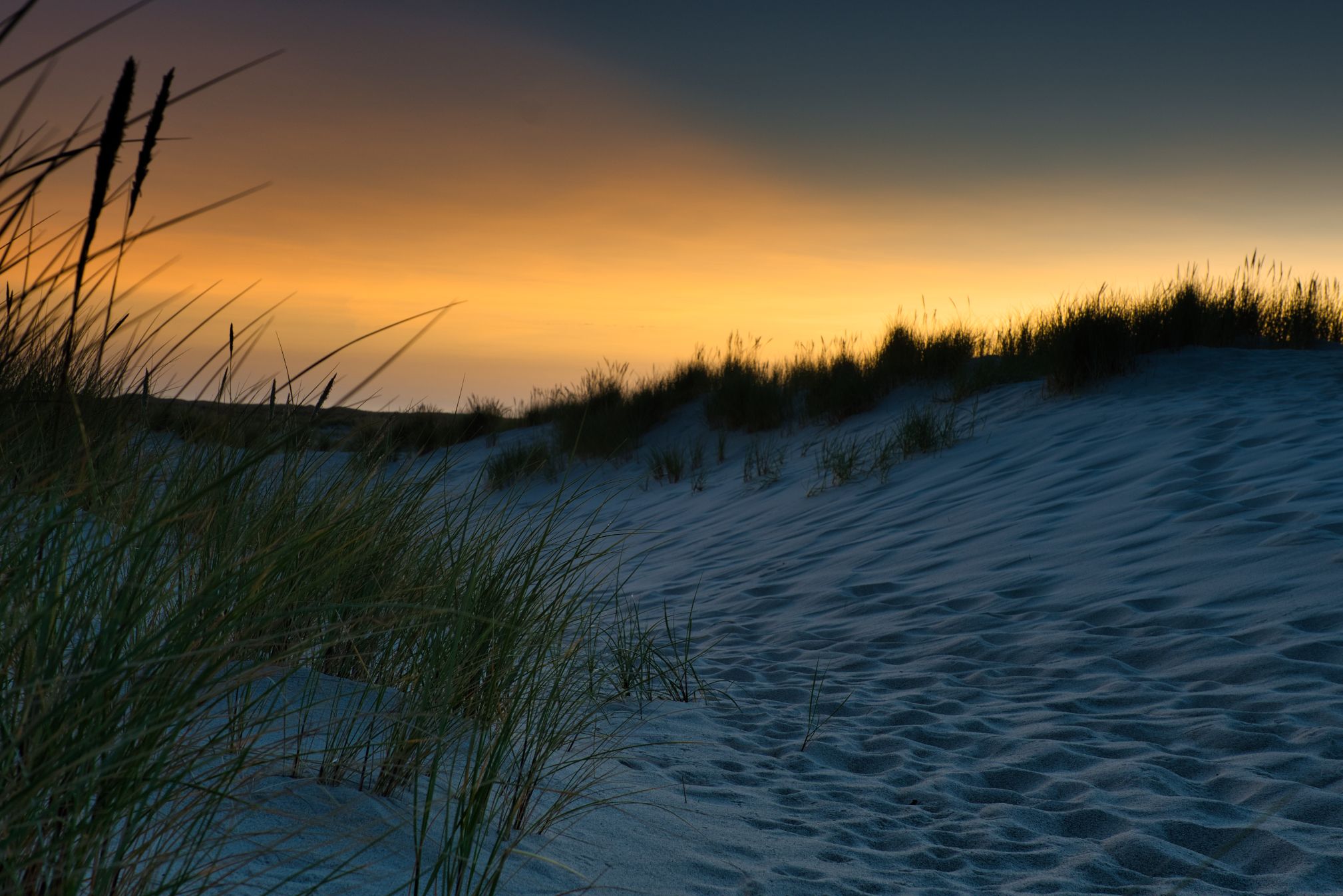 Sonnenuntergang am Ellenbogen auf Sylt, Germany