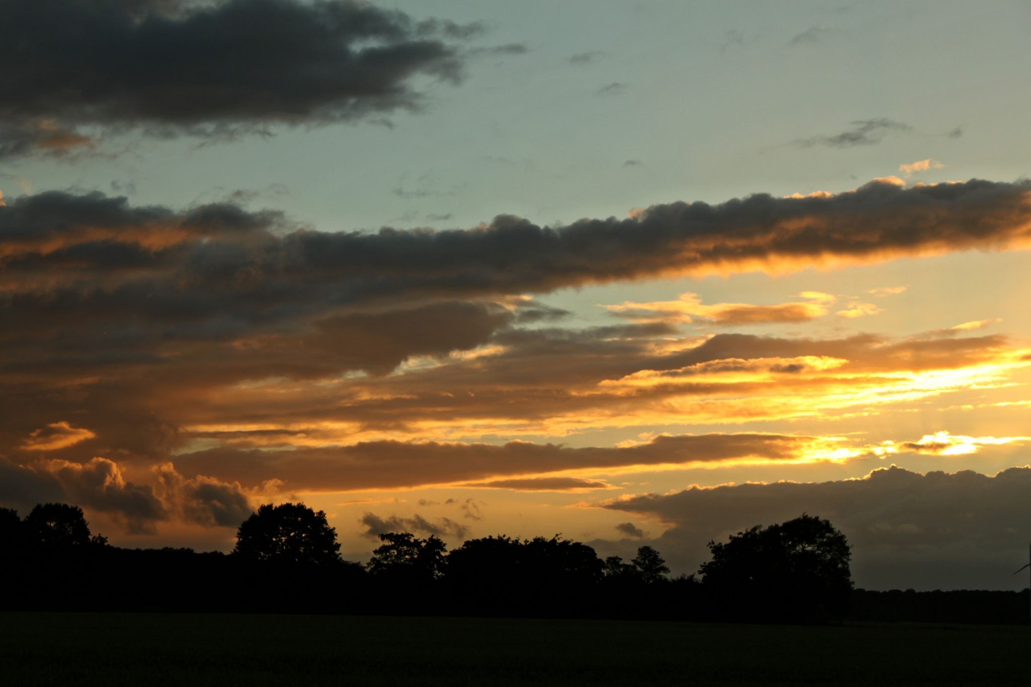 Sunset in Münsterland, Germany
