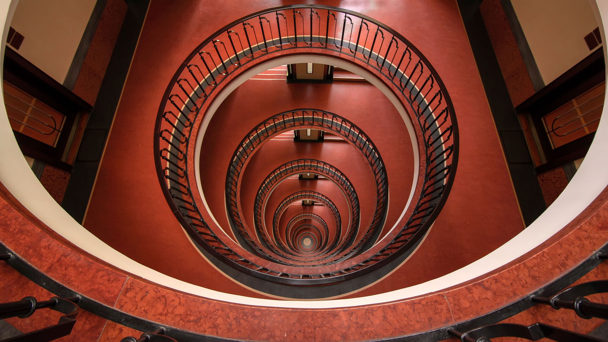 Spiral Staircase in Budapest downtown, Hungary