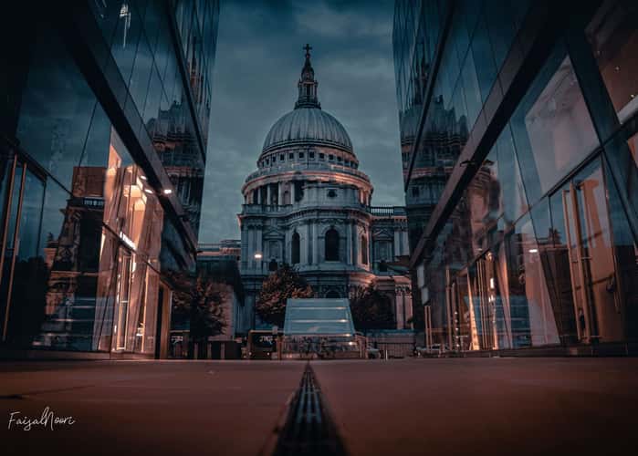 Reflection of St Paul's Cathedral, London