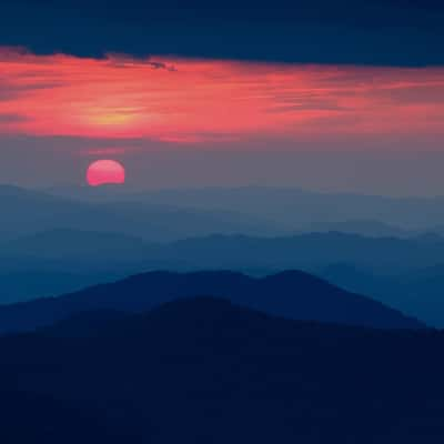 Sunset at Craggy Gardens, USA