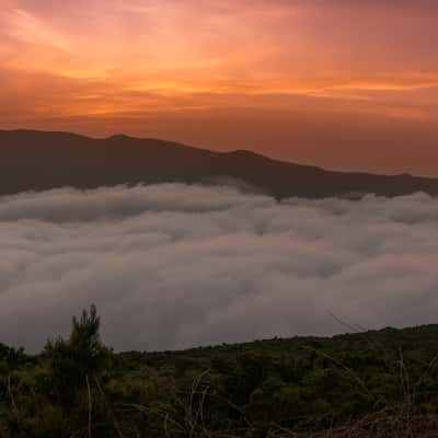 Sunset over the clouds., Portugal