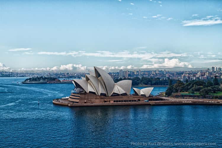 View from Sydney Harbour Bridge 