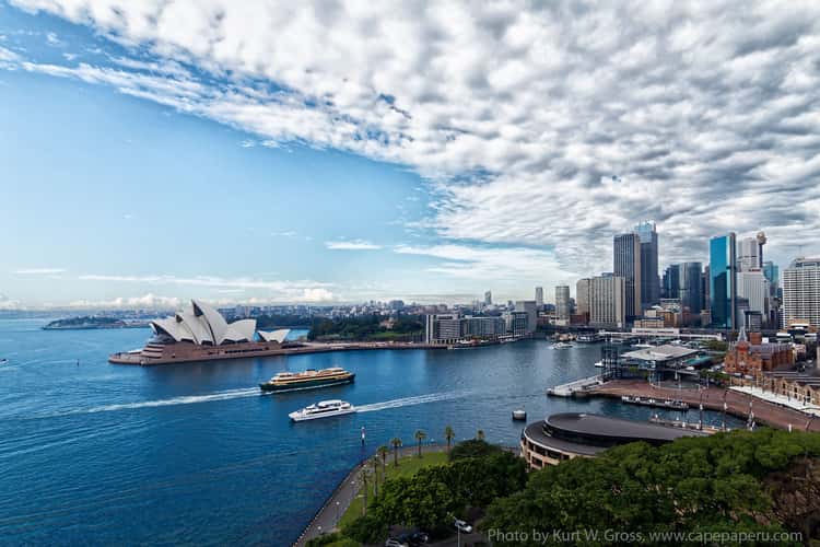 View from Sydney Harbour Bridge 