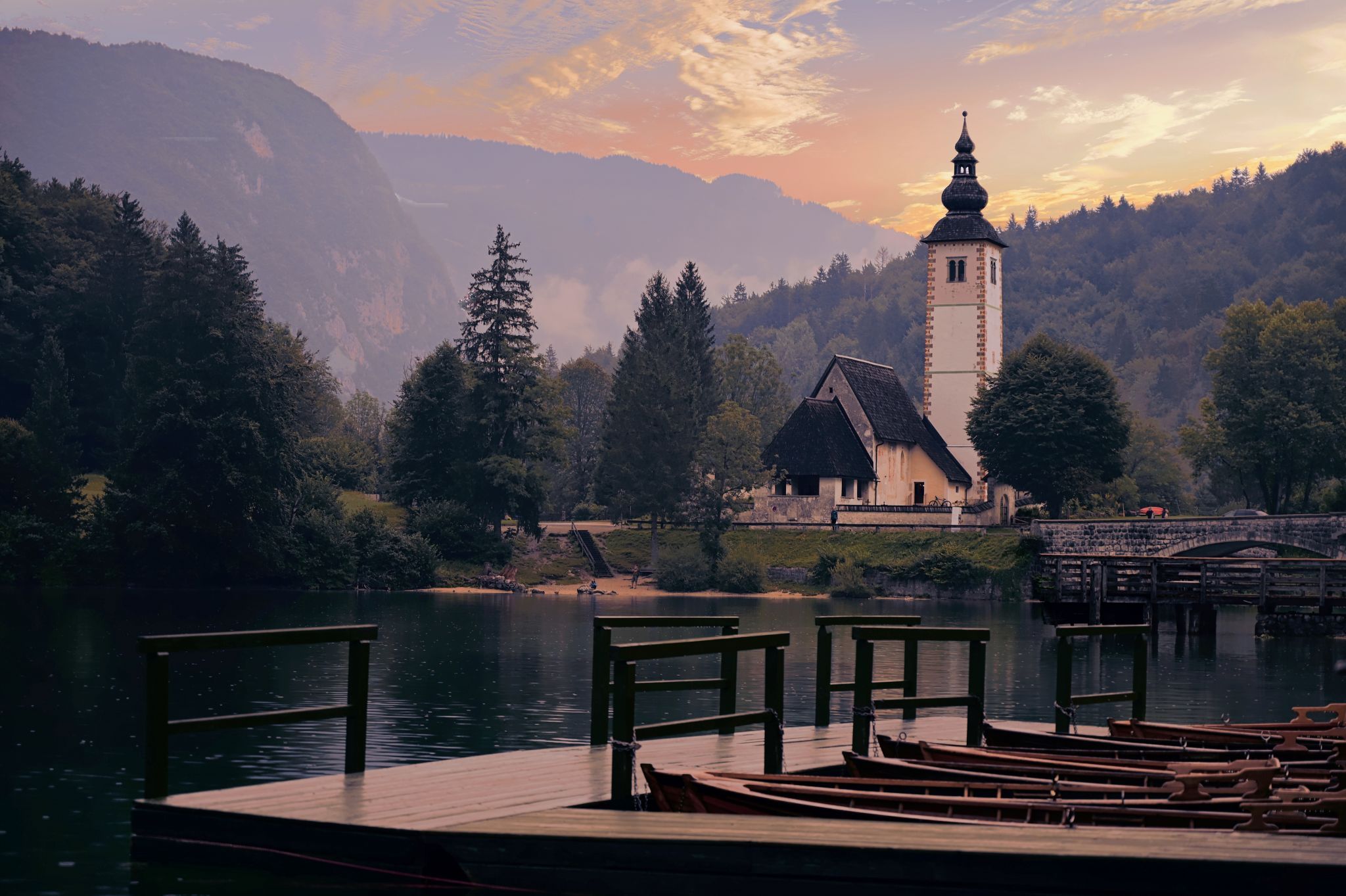 The church of Bohinj, Slovenia